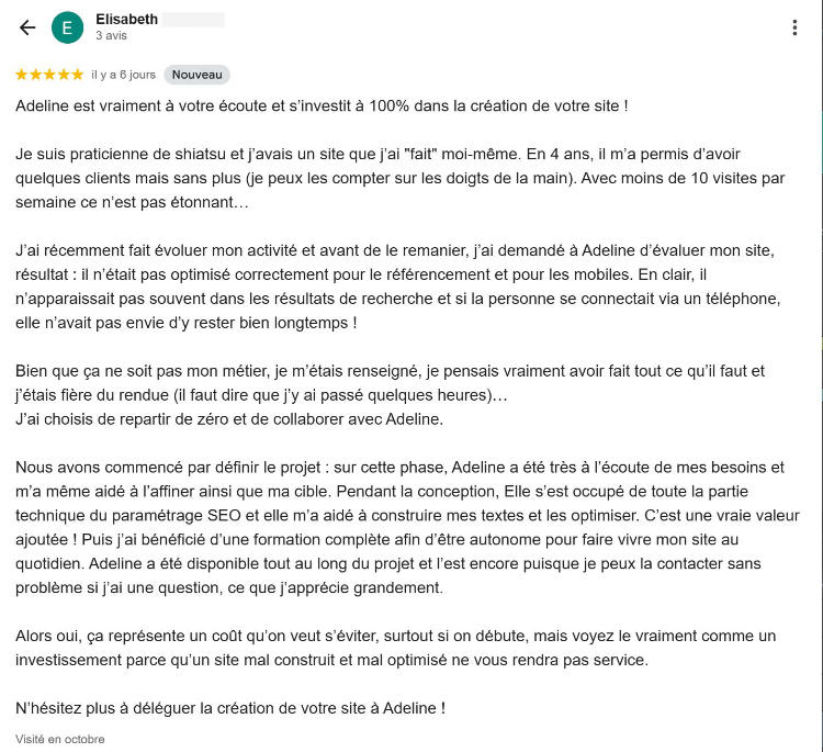 avis site web Elisabeth shiatsu kiné pédiatrique