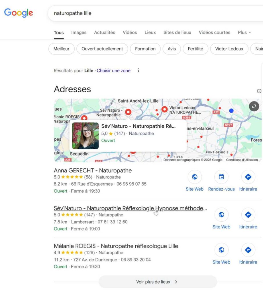 google naturopathe lille